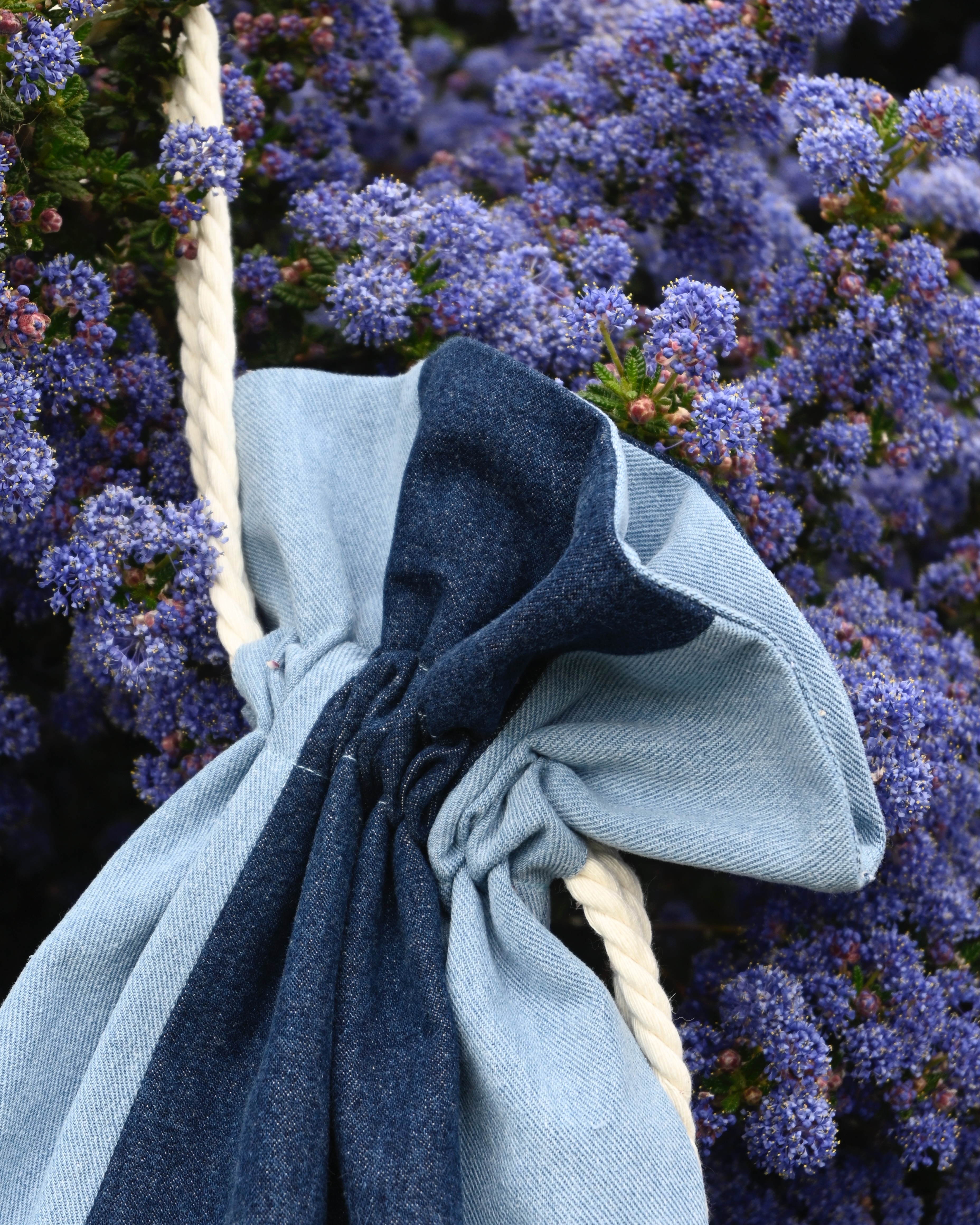 Close-up of the top of the Azuri backpack.