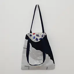 Vintage Tablecloth Appliqué Tote Bag