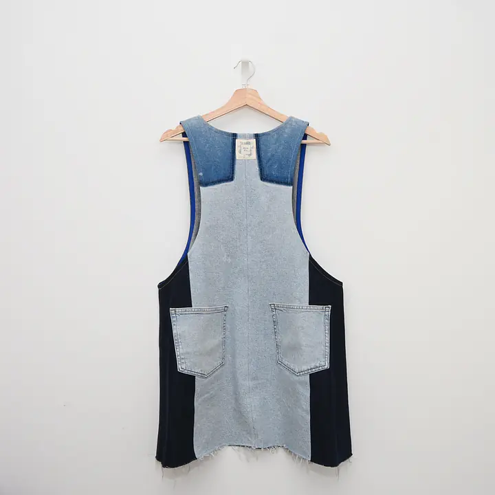 Bluebell Reclaimed Denim Dress - Size Large, 2 Pocket Sample