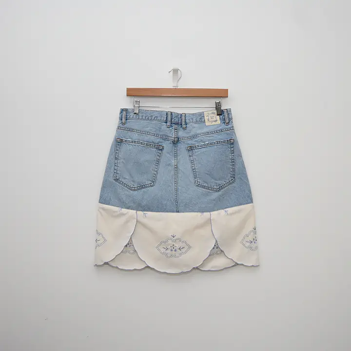 Tulip Upcycled Denim Skirt