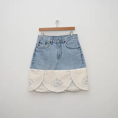 Tulip Upcycled Denim Skirt primary image